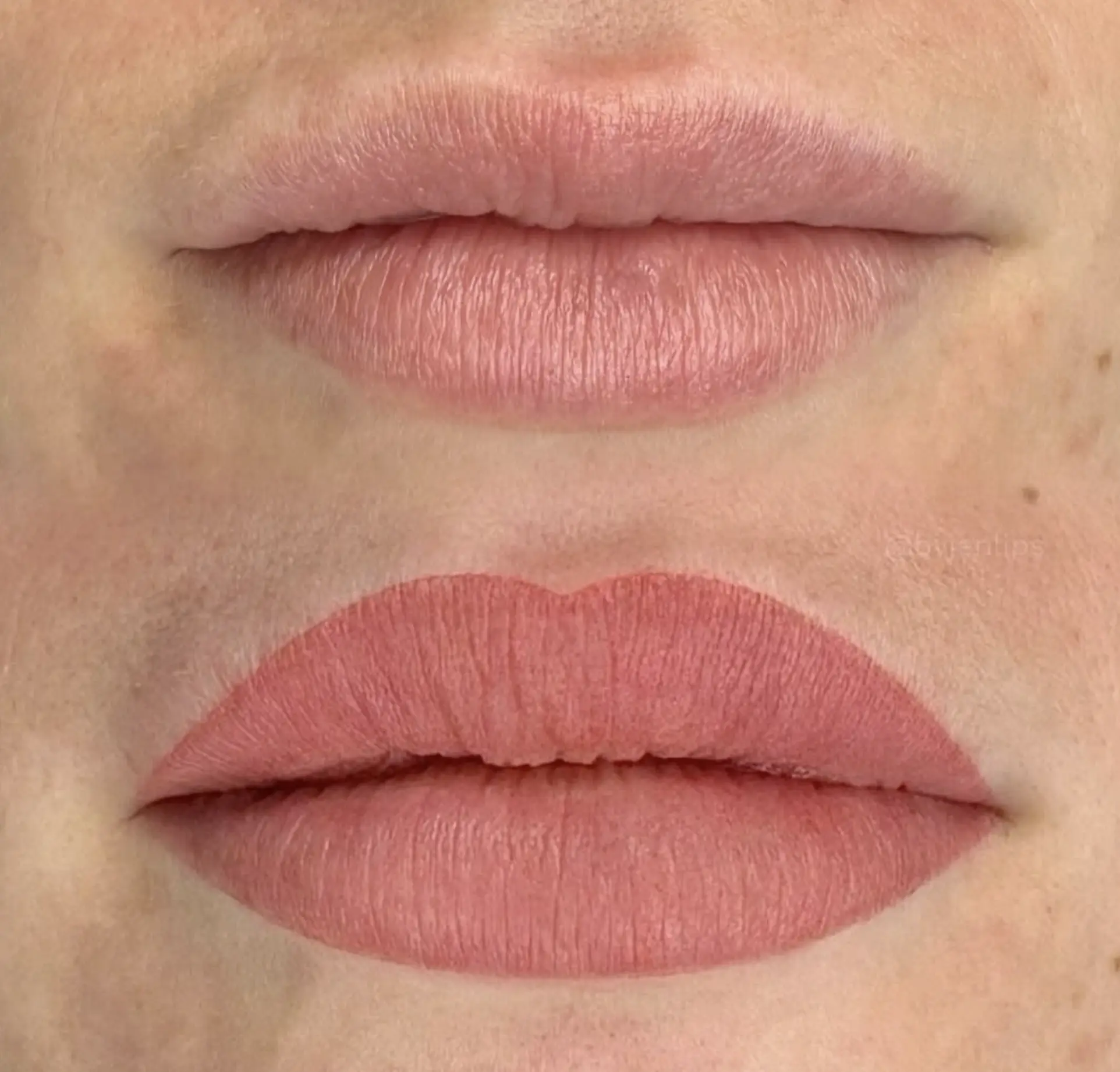 cosmetic lip tattoo for fair skin